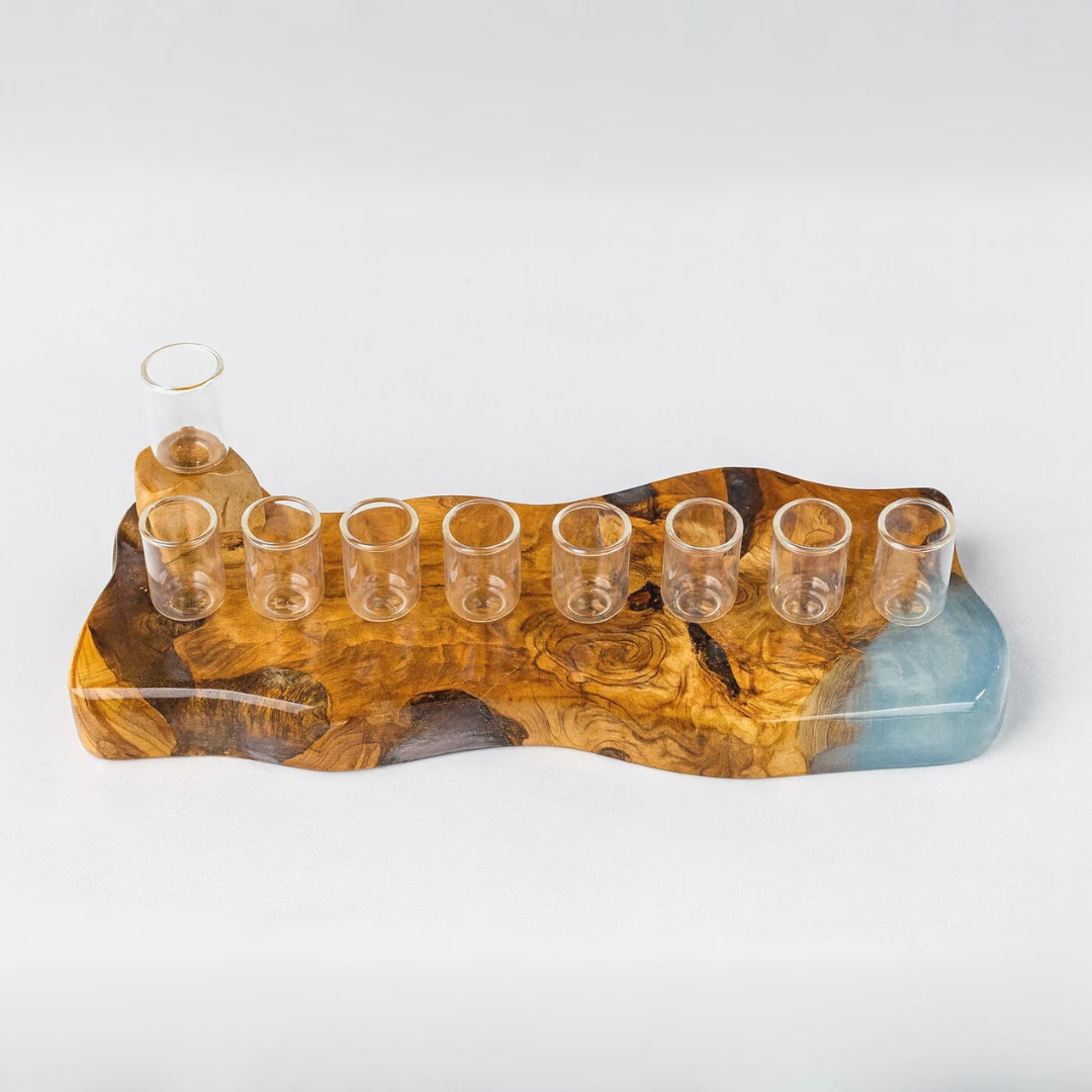 חנוכיה שרף כחול