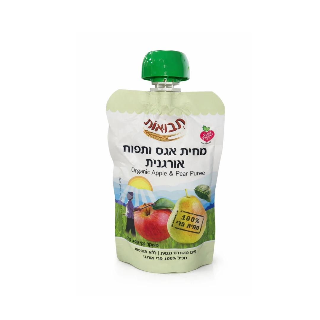 מחית אגס ותפוח אורגנית 7290016995718