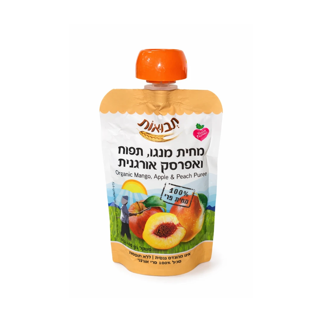 מחית מנגו תפוח ואפרסק